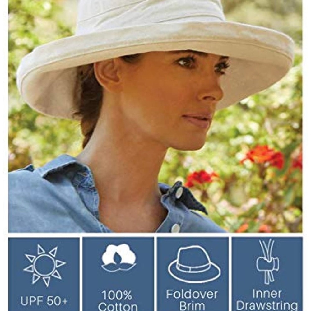 Scala Women's Cotton Hat  Drawstring and Upf 50+